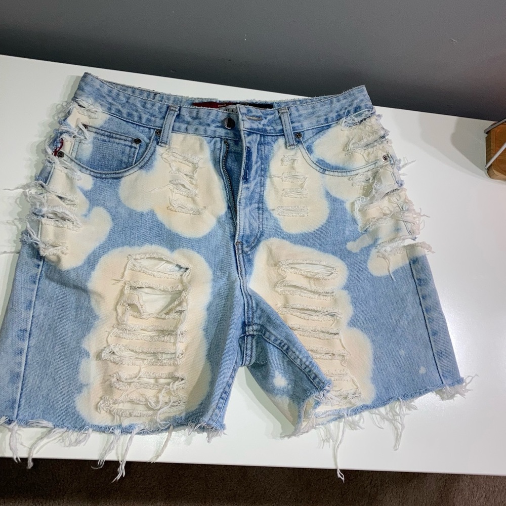 Vintage Bleached Distressed Shorts